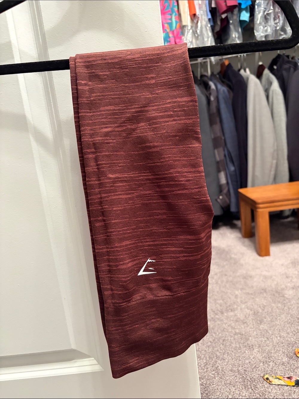Gymshark Space-Dye Burgundy Leggings
